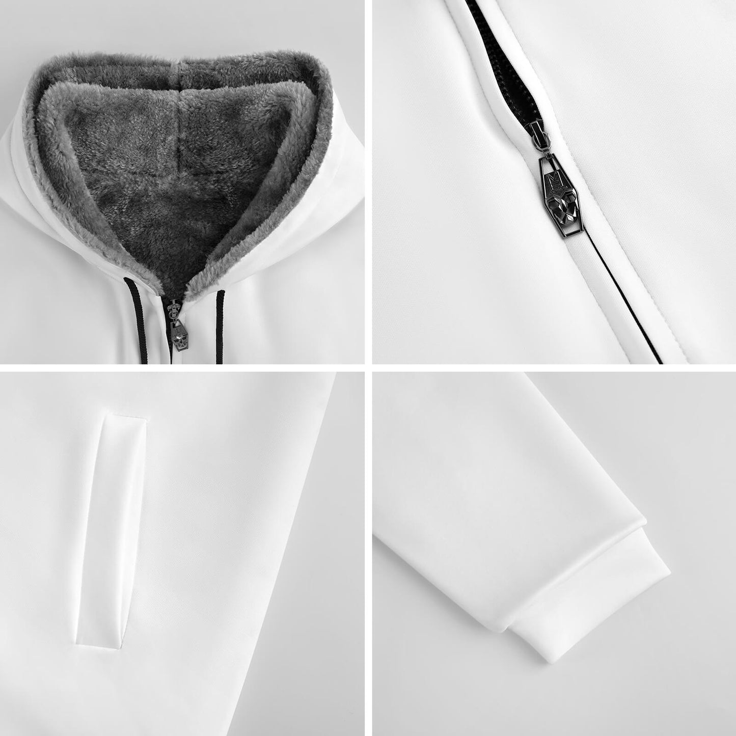 230gsm Full Zip up Hoodie with Plush Lining WZIP (All-Over Printing)