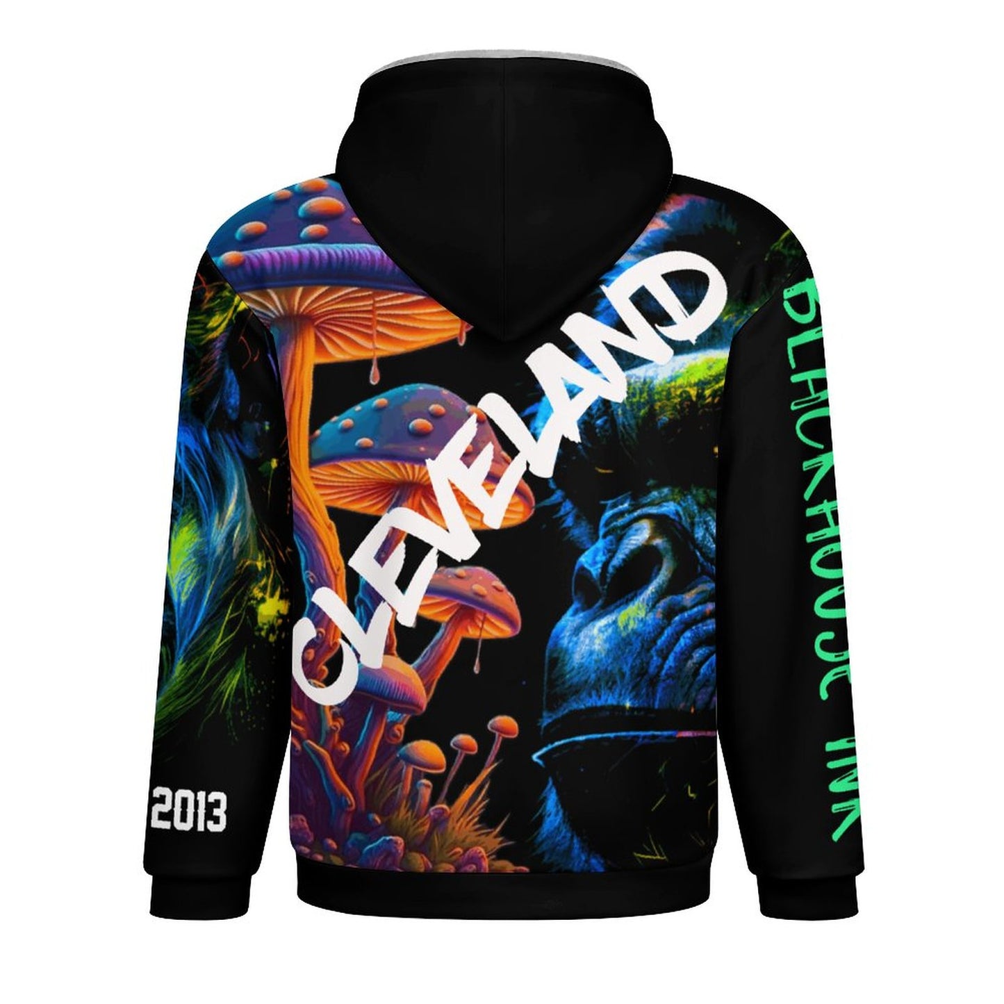 230gsm Full Zip up Hoodie with Plush Lining WZIP (All-Over Printing)